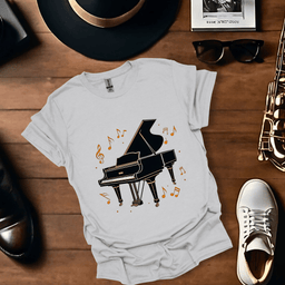 Elegant Piano T Shirt Gift For Music Lover