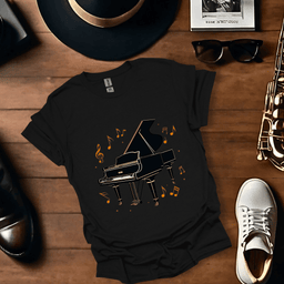 Elegant Piano T Shirt Gift For Music Lover