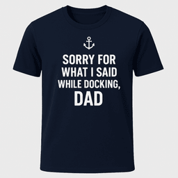 Sorry While Docking Dad T Shirt Gift For Dad