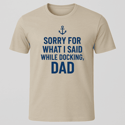 Sorry While Docking Dad T Shirt Gift For Dad