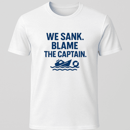 Sank Blame The Captain T Shirt Gift For Boat Owner
