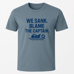 Sank Blame The Captain T Shirt Gift For Boat Owner