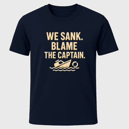 Sank Blame The Captain T Shirt Gift For Boat Owner