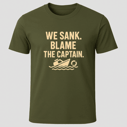 Sank Blame The Captain T Shirt Gift For Boat Owner