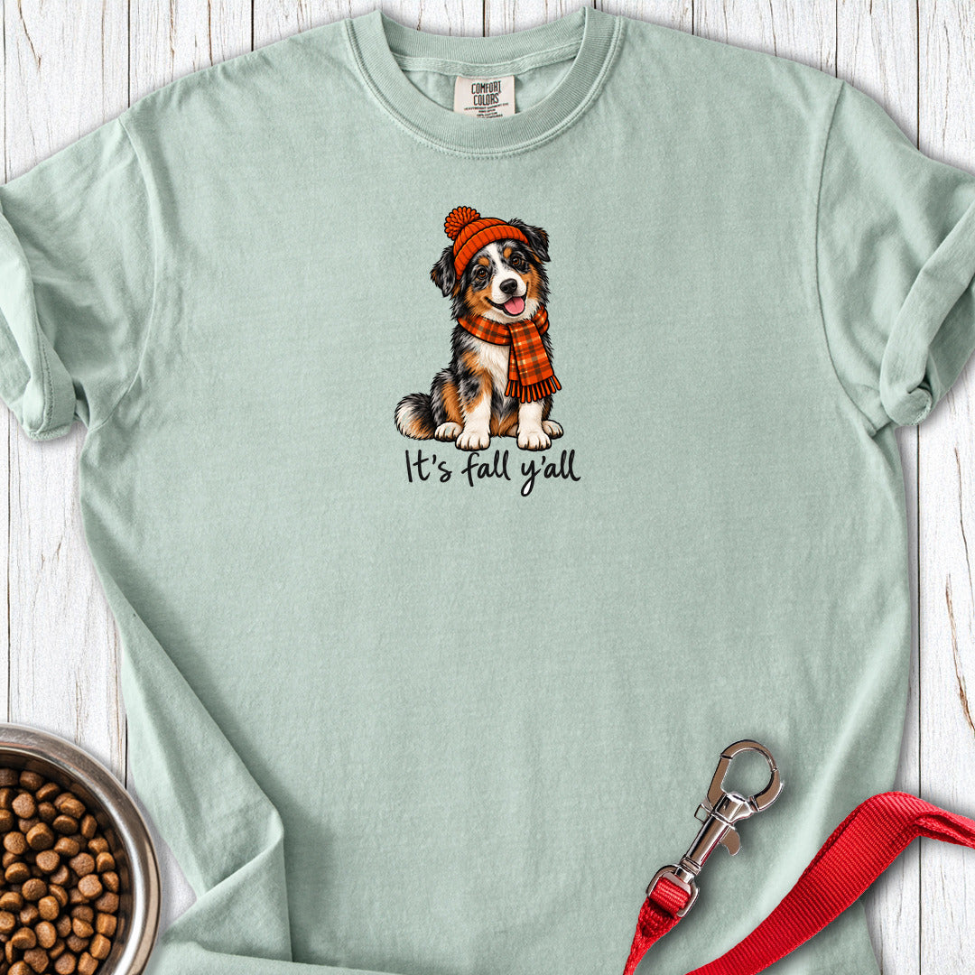 Australian Shepherd Its Fall Yall Premium Tee Gift For Dog Lover