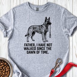 Belgian Malinois Father Walking T Shirt Gift For Dad
