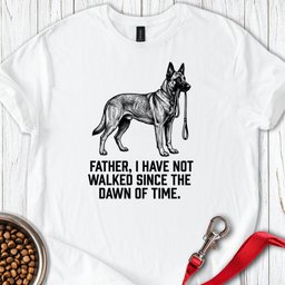 Belgian Malinois Father Walking T Shirt Gift For Dad