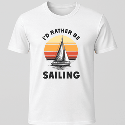 Rather Be Sailing Sunset T Shirt Gift For Boat Owner