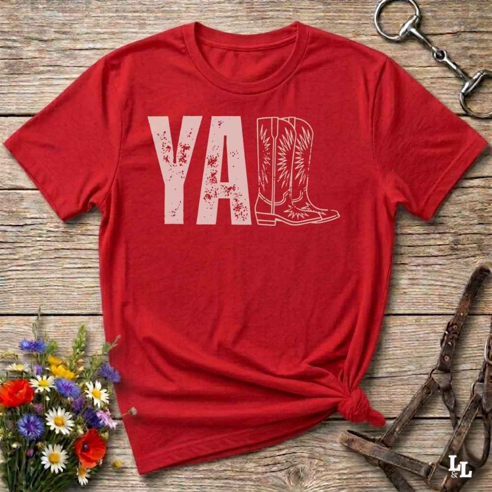 Yall Boots T Shirt Gift For Horse Lover