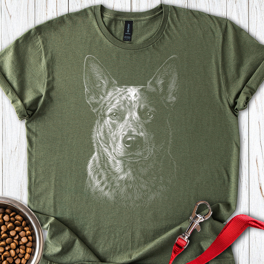 Australian Cattle Dog Engraved T Shirt Gift For Dog Lover