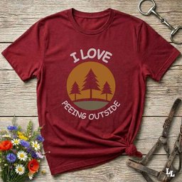 I Love Peeing Outside T Shirt Gift For Horse Lover