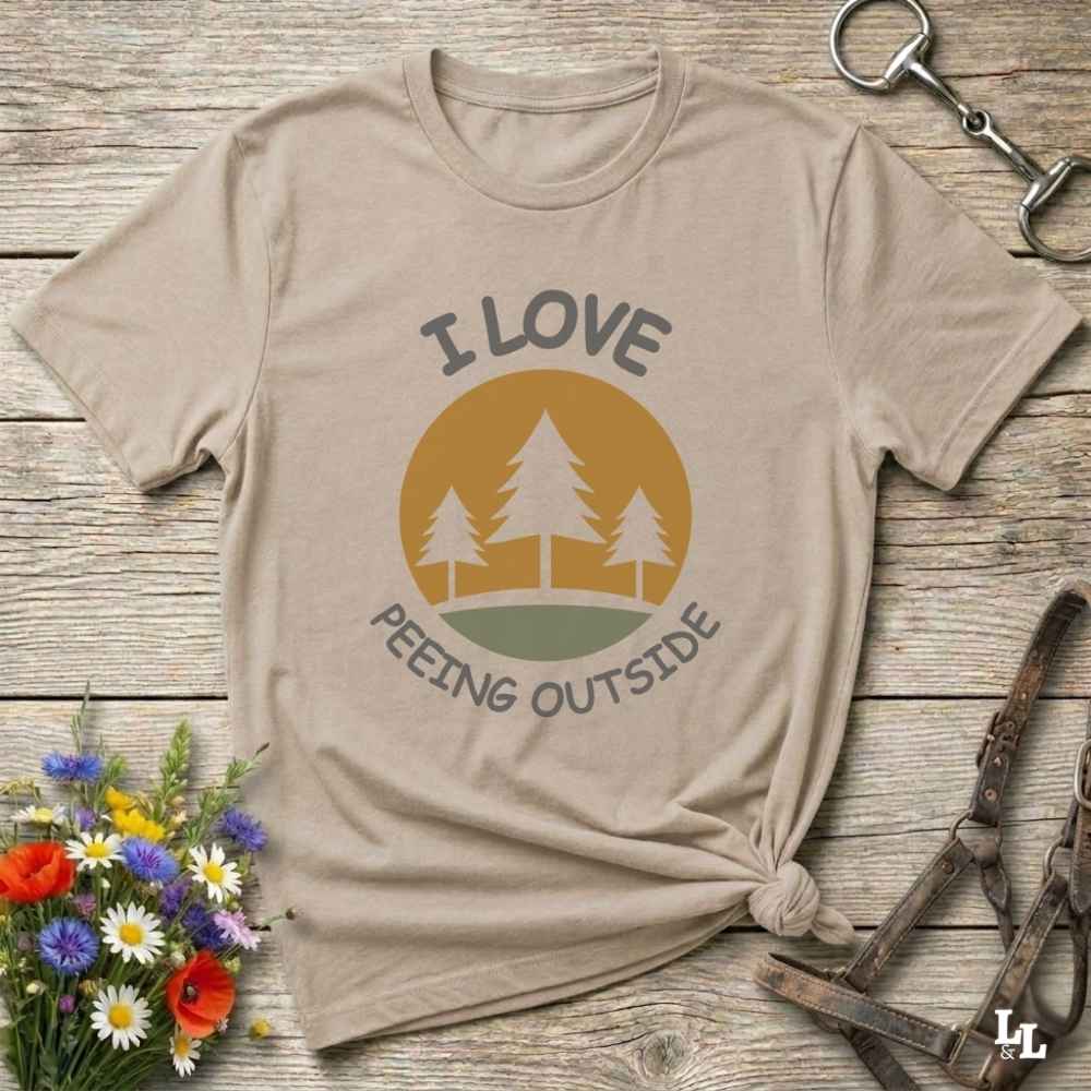 I Love Peeing Outside T Shirt Gift For Horse Lover