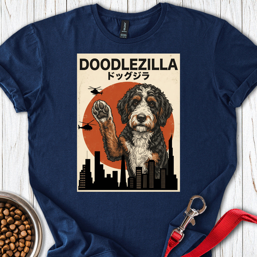 Bernedoodle Doodlezilla T Shirt Gift For Dog Lover