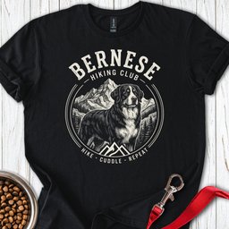 Bernese Mountain Dog Hiking Club T Shirt Gift For Dog Lover