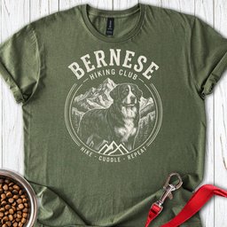 Bernese Mountain Dog Hiking Club T Shirt Gift For Dog Lover