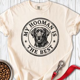 Best Hooman Black Lab T Shirt Gift For Dog Lover