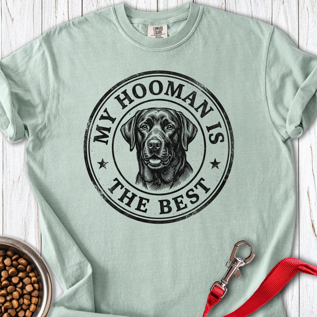 Best Hooman Black Lab T Shirt Gift For Dog Lover