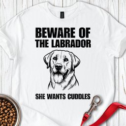Beware Of The Labrador T Shirt Gift For Dog Lover