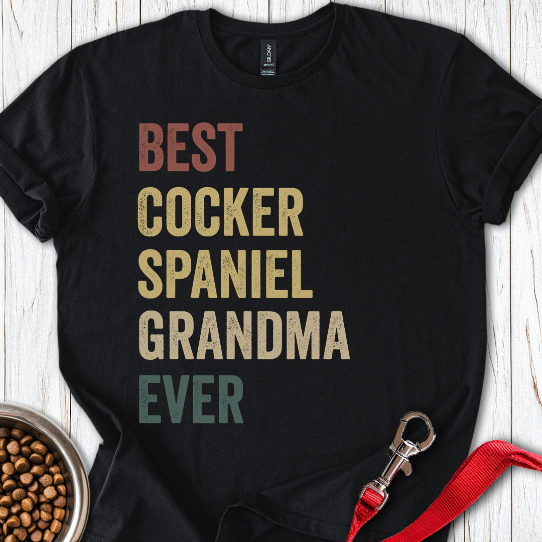 Best Cocker Spaniel Grandma T Shirt Gift For Grandma