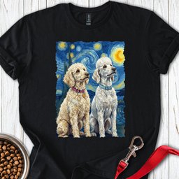 Bernadoodle And Golden Doodle Van Gogh T Shirt Gift For Dog Lover