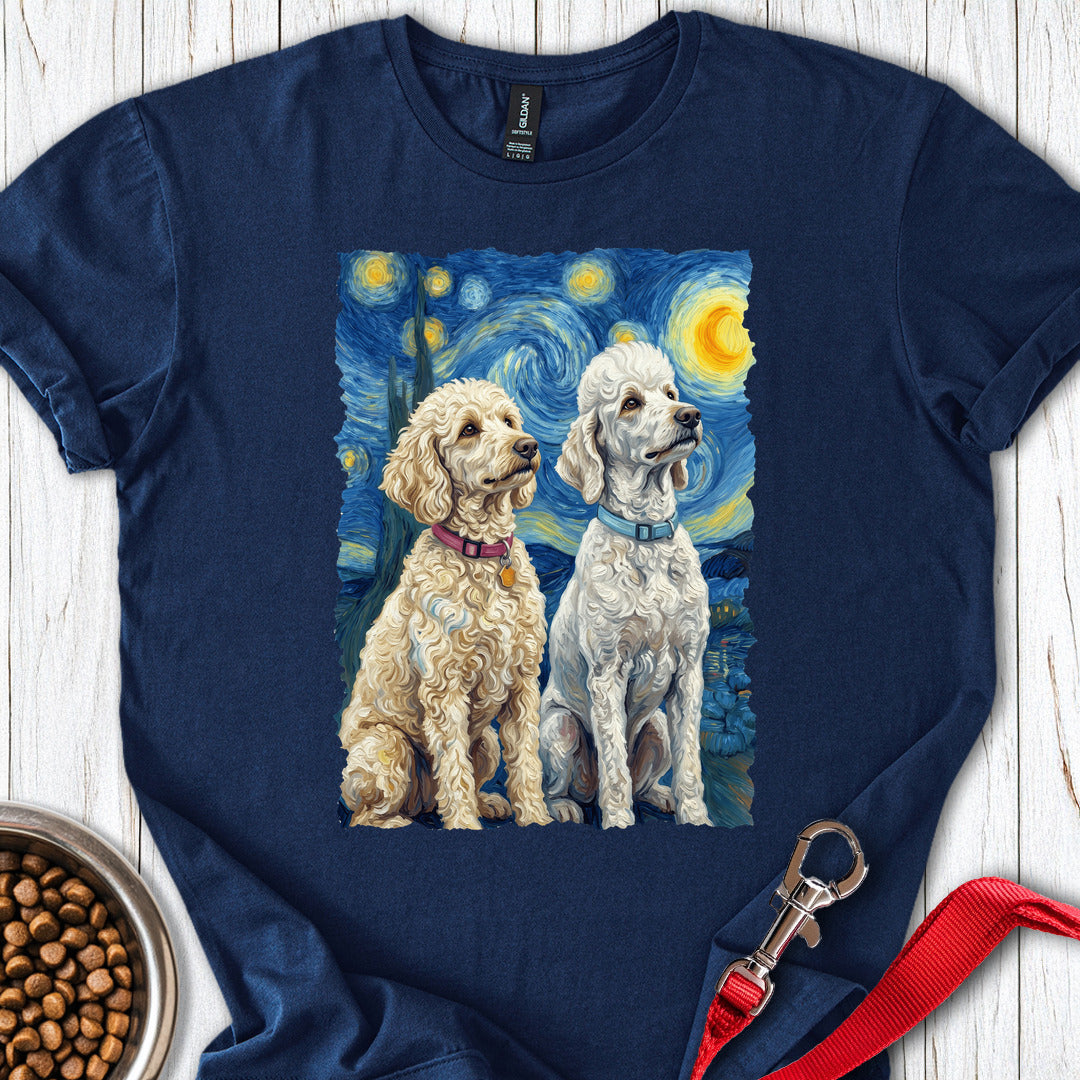 Bernadoodle And Golden Doodle Van Gogh T Shirt Gift For Dog Lover