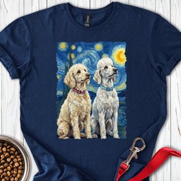 Bernadoodle And Golden Doodle Van Gogh T Shirt Gift For Dog Lover