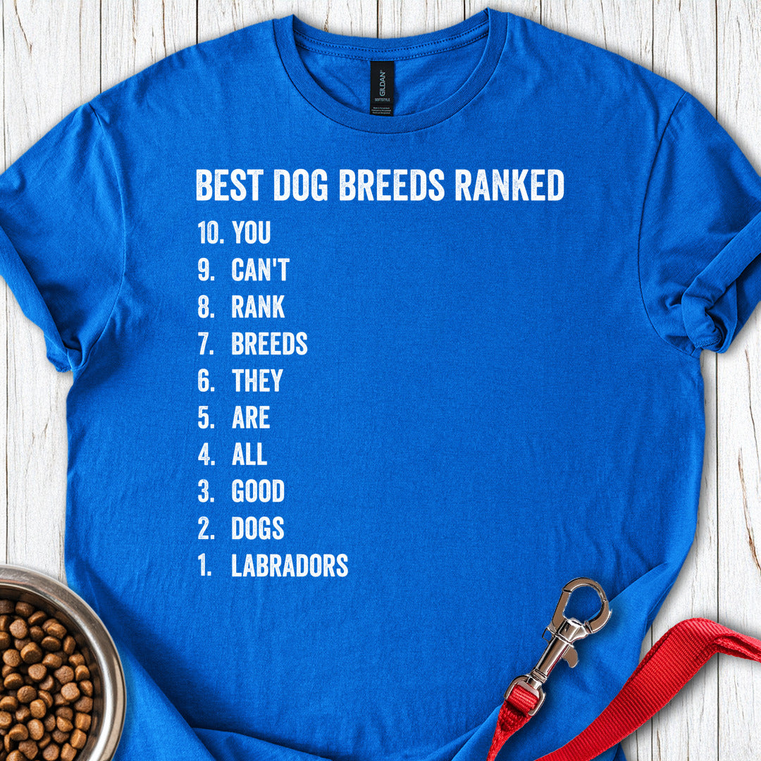 Best Dog Breeds T Shirt Gift For Dog Lover