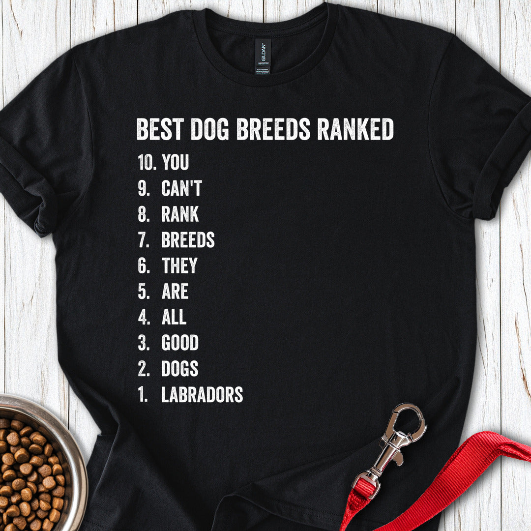 Best Dog Breeds T Shirt Gift For Dog Lover