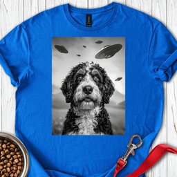 Bernedoodle Ufo T Shirt Gift For Dog Lover