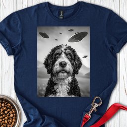 Bernedoodle Ufo T Shirt Gift For Dog Lover