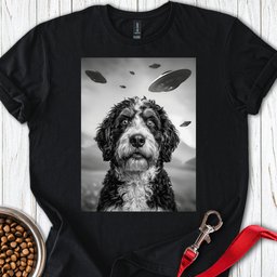 Bernedoodle Ufo T Shirt Gift For Dog Lover