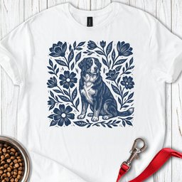Bernese Mountain Dog Linocut T Shirt Gift For Dog Lover