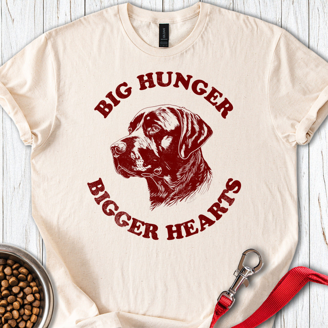 Big Hunger Bigger Hearts T Shirt Gift For Dog Lover