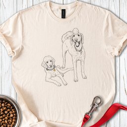 Bernadoodle And Golden Doodle T Shirt Gift For Dog Lover