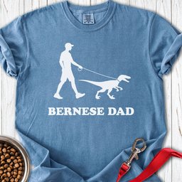 Bernese Dad Velicoraptor Premium Tee Gift For Dad