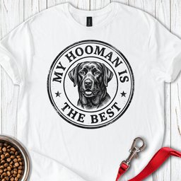 Best Hooman Black Lab T Shirt Gift For Dog Lover