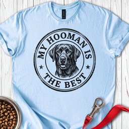 Best Hooman Black Lab T Shirt Gift For Dog Lover