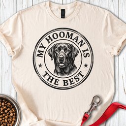 Best Hooman Black Lab T Shirt Gift For Dog Lover