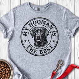 Best Hooman Black Lab T Shirt Gift For Dog Lover