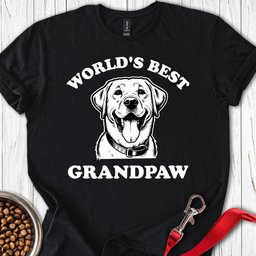 Best Grandpaw Lab T Shirt Gift For Dog Lover