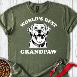 Best Grandpaw Lab T Shirt Gift For Dog Lover