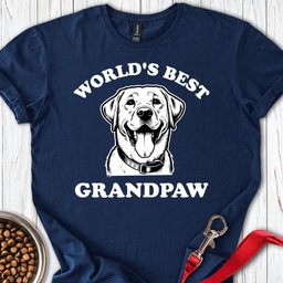 Best Grandpaw Lab T Shirt Gift For Dog Lover