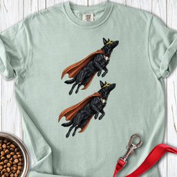 Black German Shepherd Superheroes Premium Tee Gift For Dog Lover