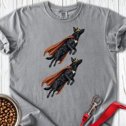 Black German Shepherd Superheroes Premium Tee Gift For Dog Lover