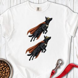 Black German Shepherd Superheroes Premium Tee Gift For Dog Lover
