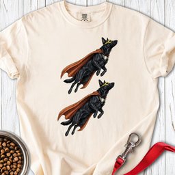 Black German Shepherd Superheroes Premium Tee Gift For Dog Lover