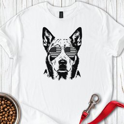 Blue Heeler USA T Shirt Gift For Dog Lover
