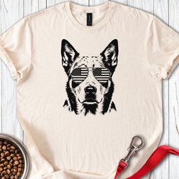 Blue Heeler USA T Shirt Gift For Dog Lover
