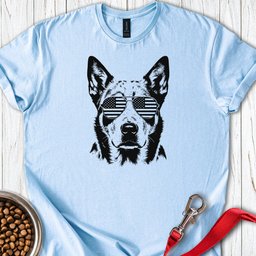 Blue Heeler USA T Shirt Gift For Dog Lover
