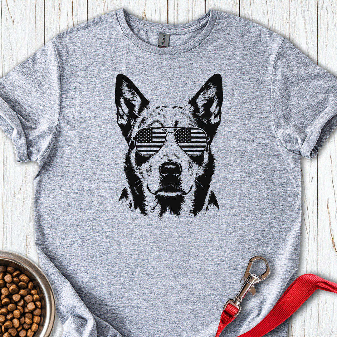 Blue Heeler USA T Shirt Gift For Dog Lover